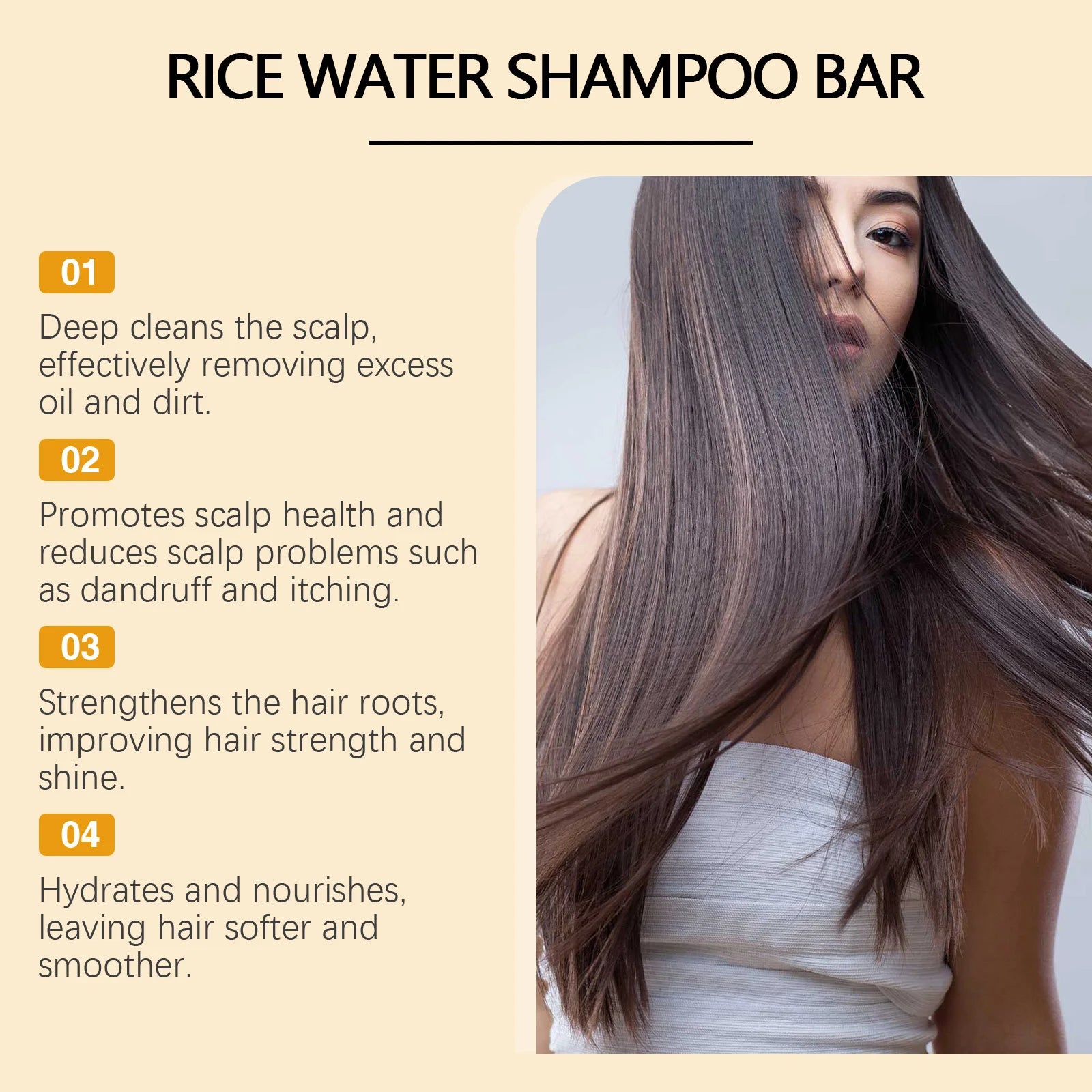 Hoegoa Rice Shampoo Bar – Strengthen & Smooth Hair