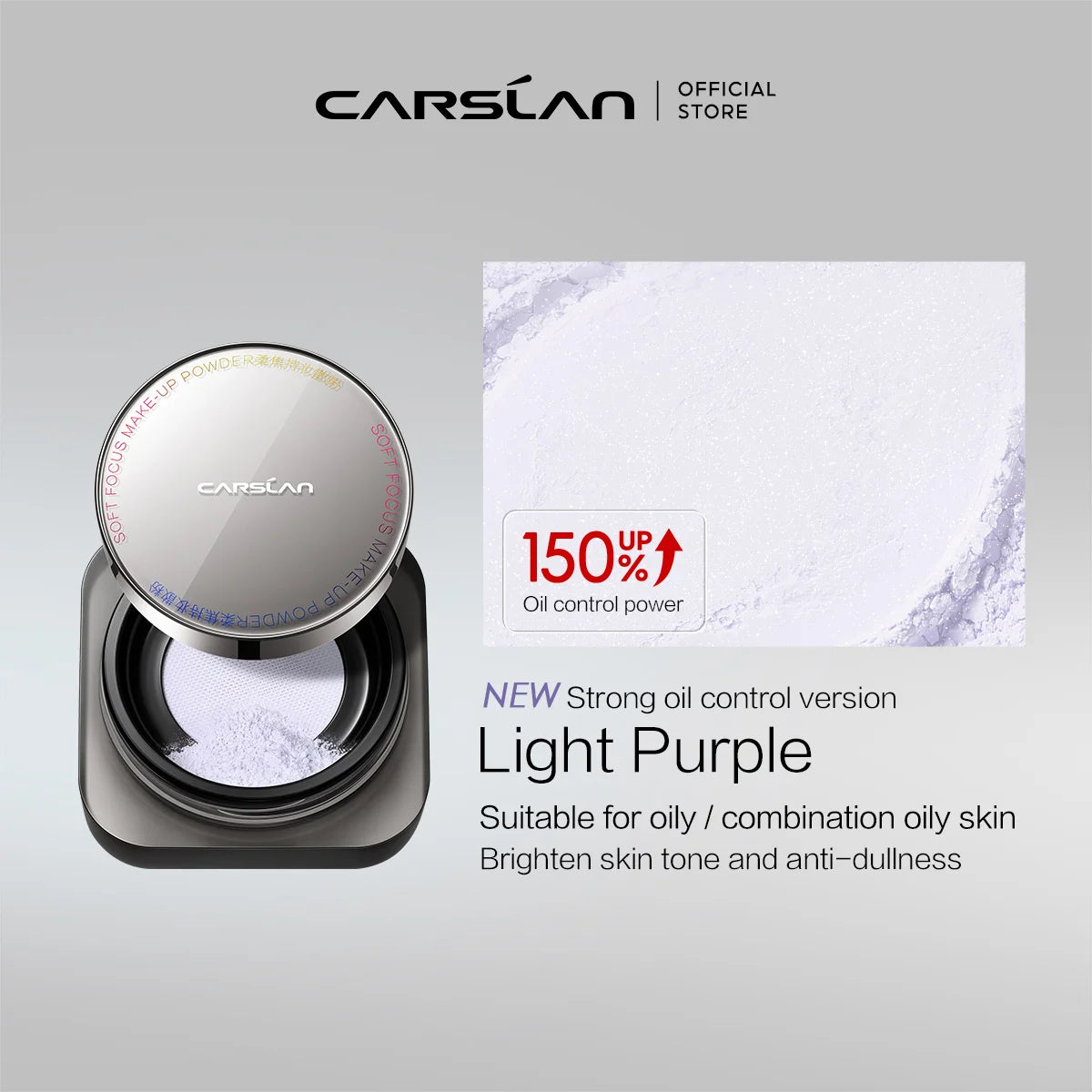 CARSLAN Black Magnetic Loose Setting Powder – Matte & Long-Lasting