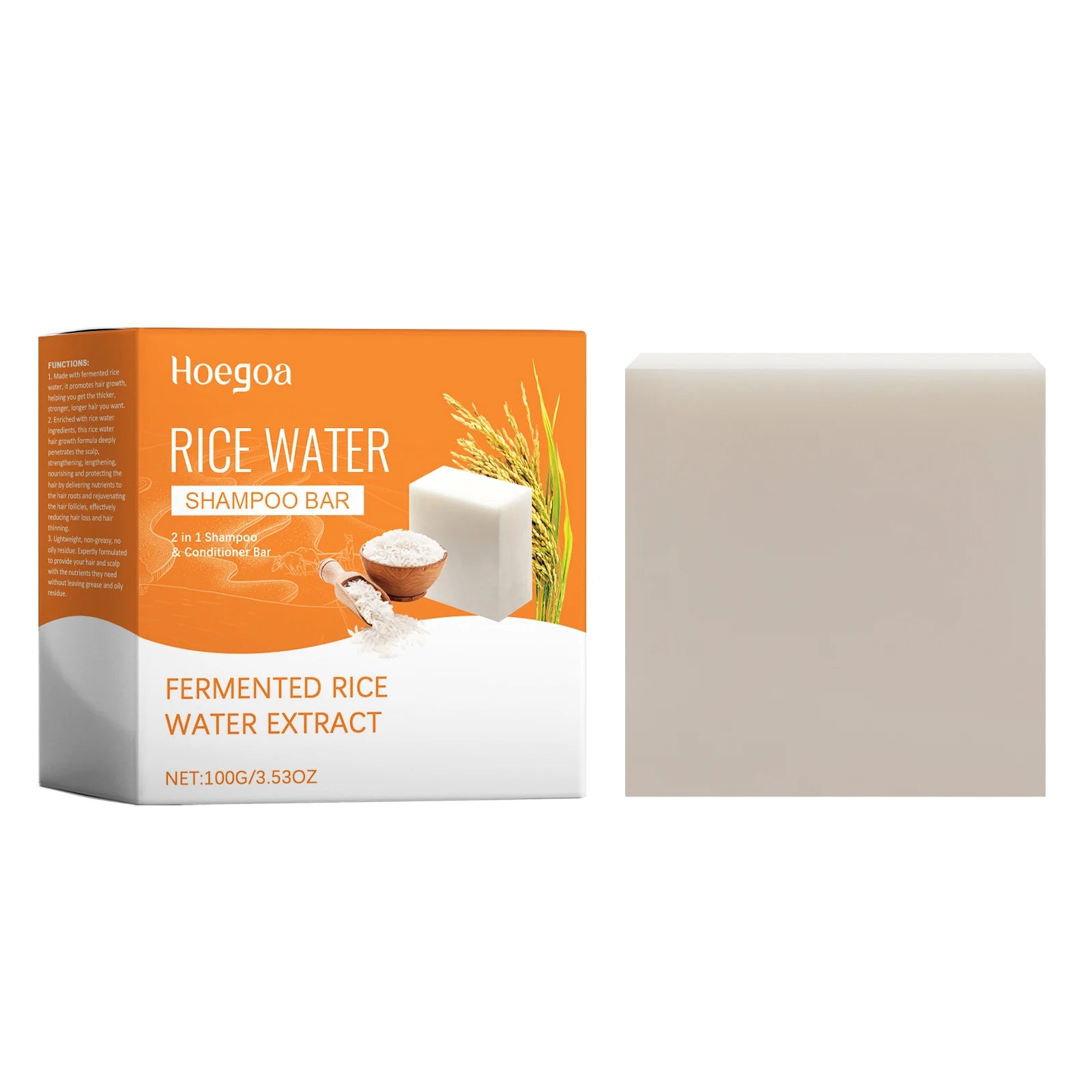 Hoegoa Rice Shampoo Bar – Strengthen & Smooth Hair