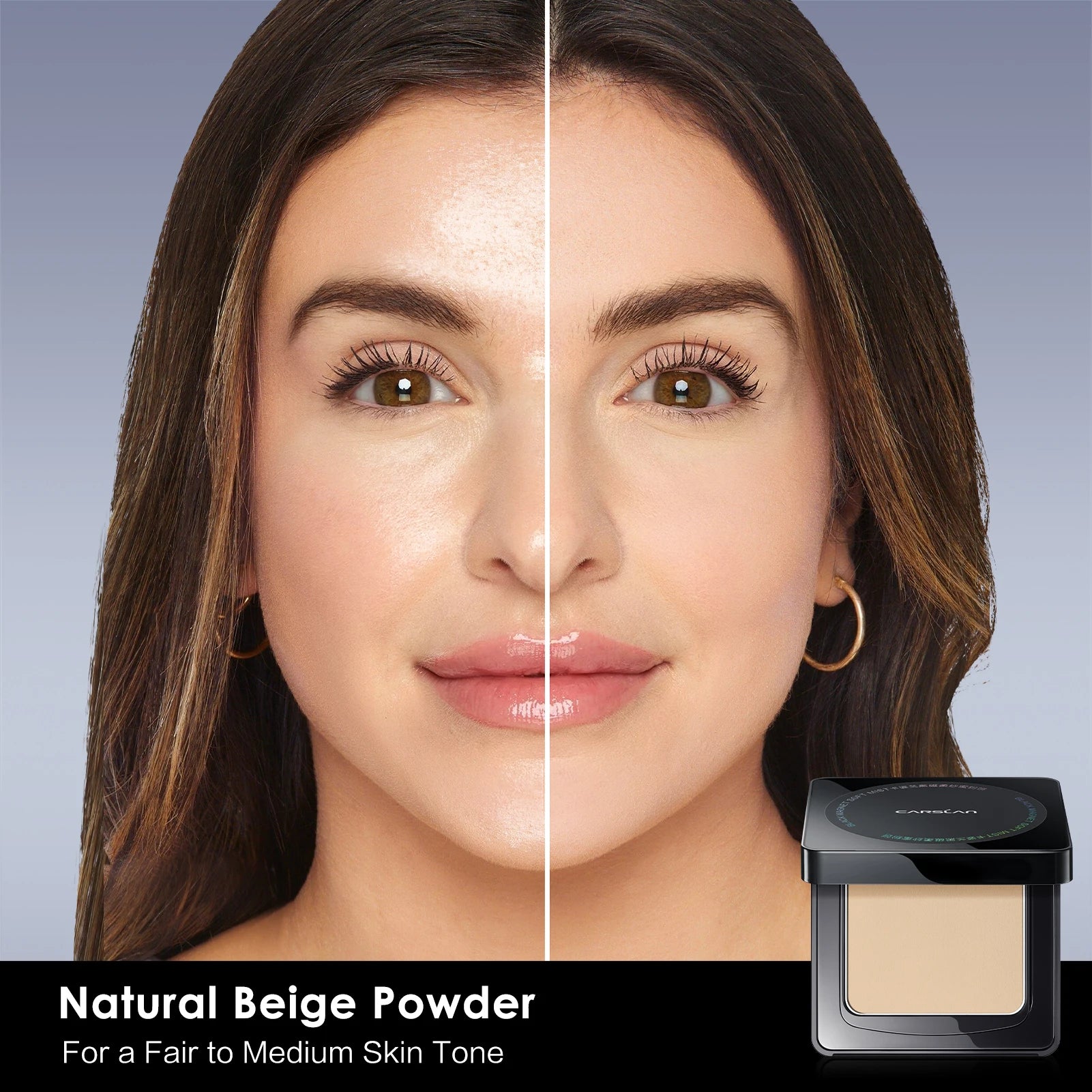 CARSLAN Stay Matte Face Pressed Powder – 24H Oil Control