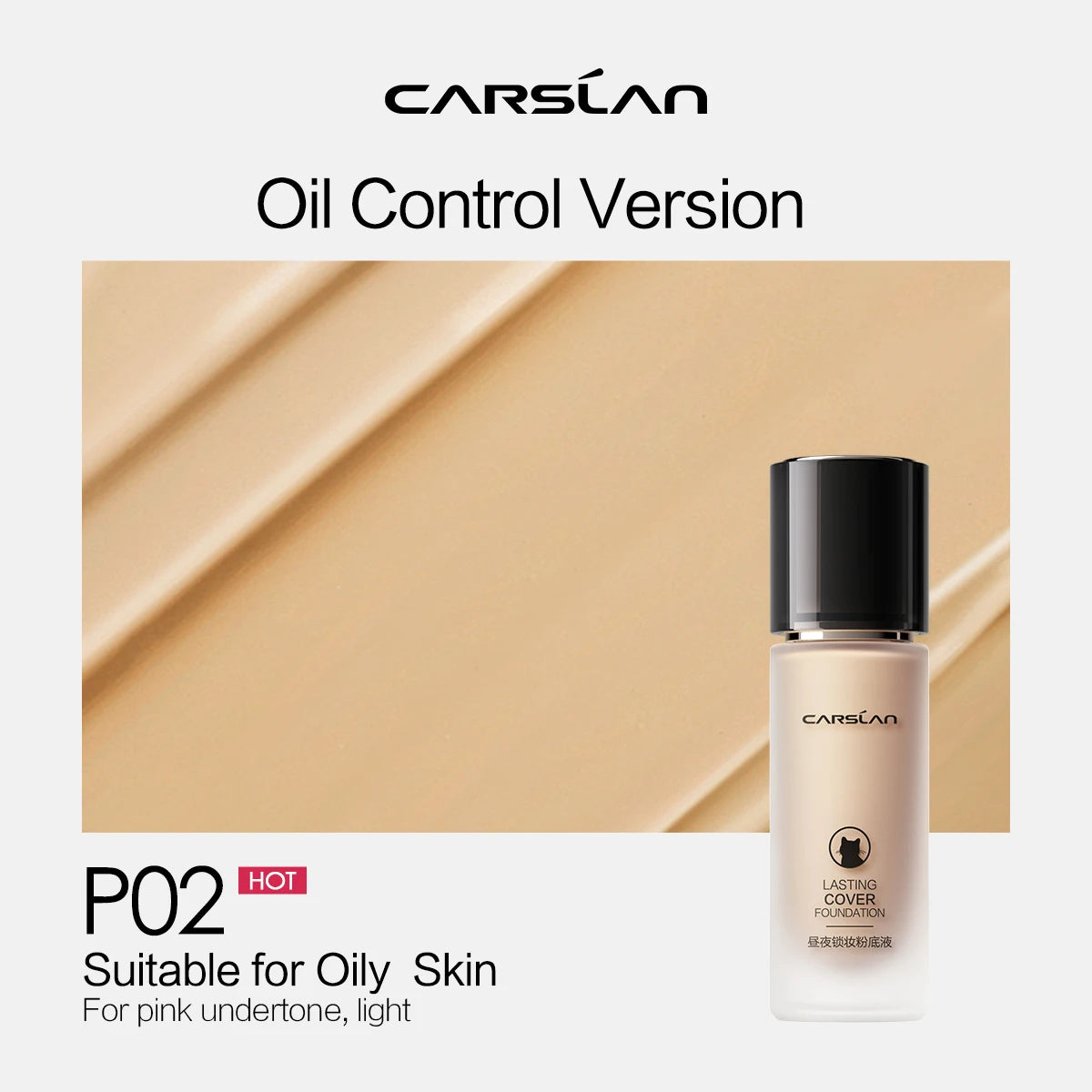 CARSLAN Long-Lasting Matte Liquid Foundation – Full Coverage
