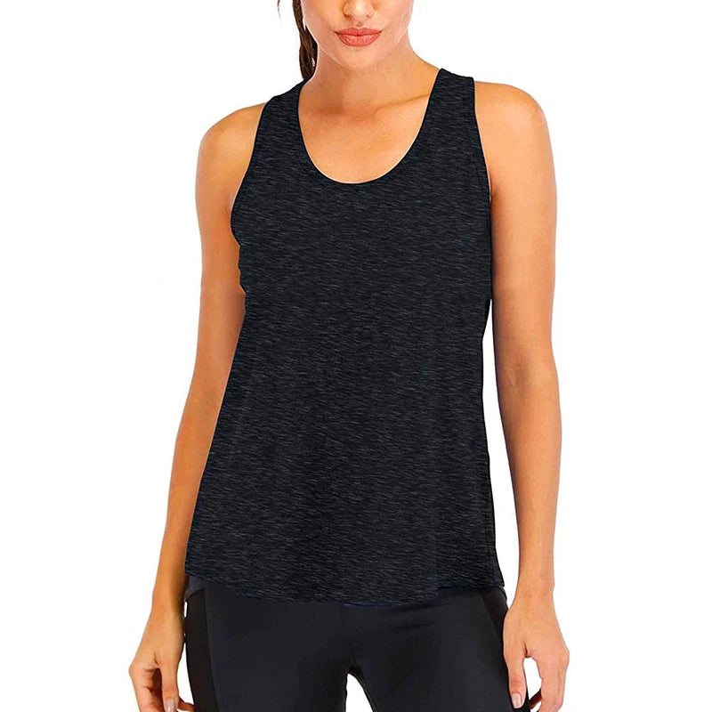 Women’s Loose Yoga T-Shirt – Sleeveless Fitness Top