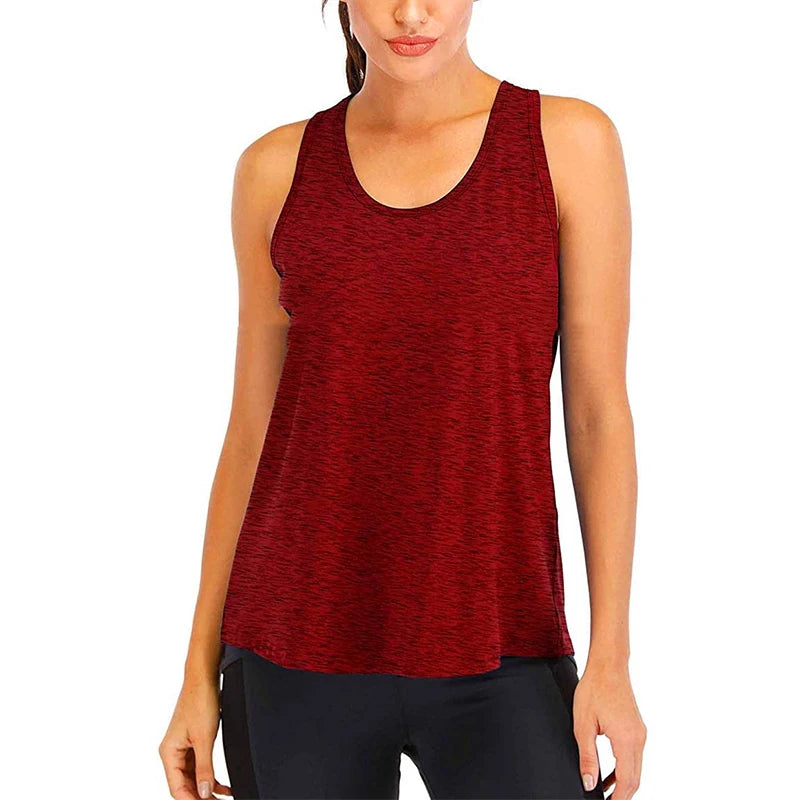 Women’s Loose Yoga T-Shirt – Sleeveless Fitness Top