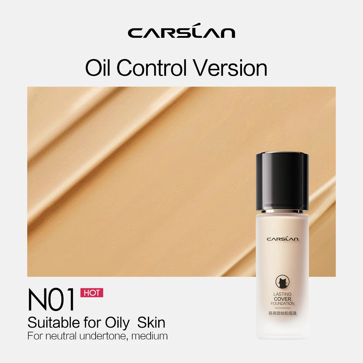 CARSLAN Long-Lasting Matte Liquid Foundation – Full Coverage