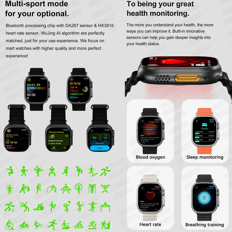 DT Ultra 3 Pro Smartwatch – GPS, NFC, BT Call, Waterproof