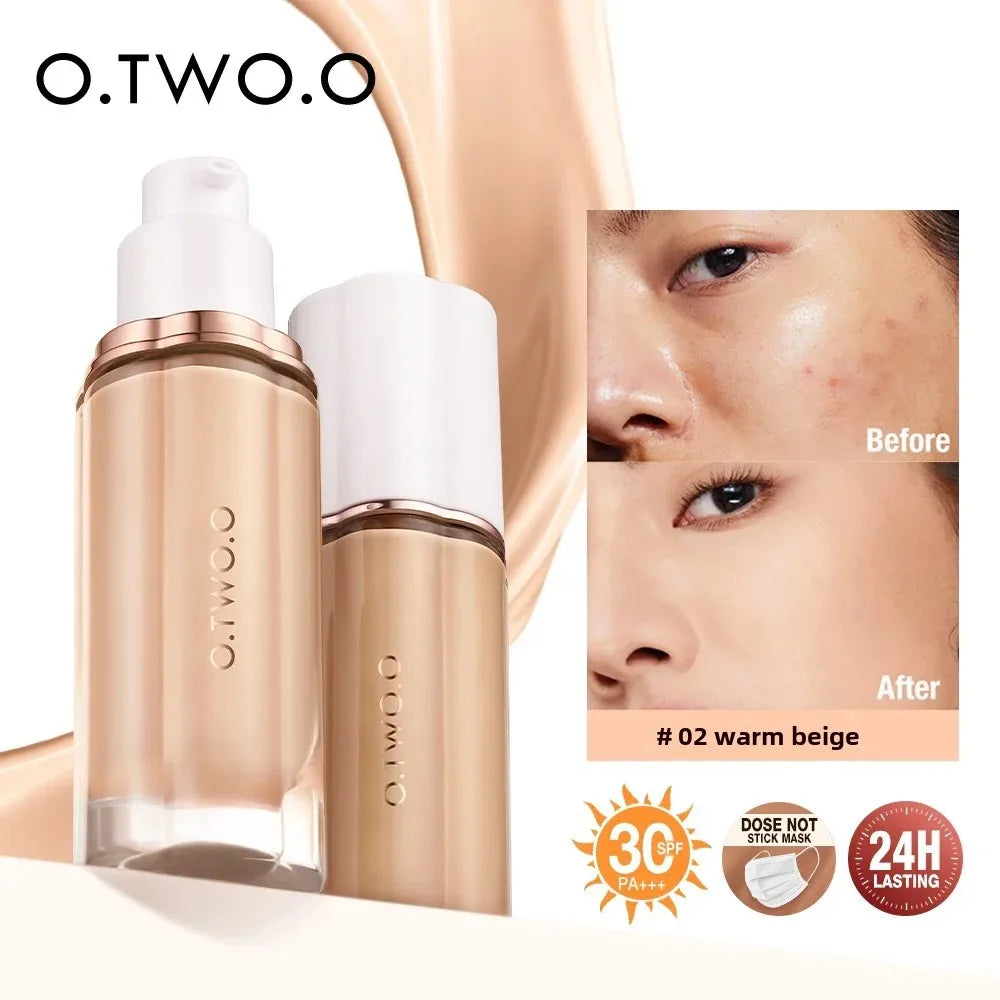 O.TWO.O Liquid Foundation – High Coverage Waterproof SPF30