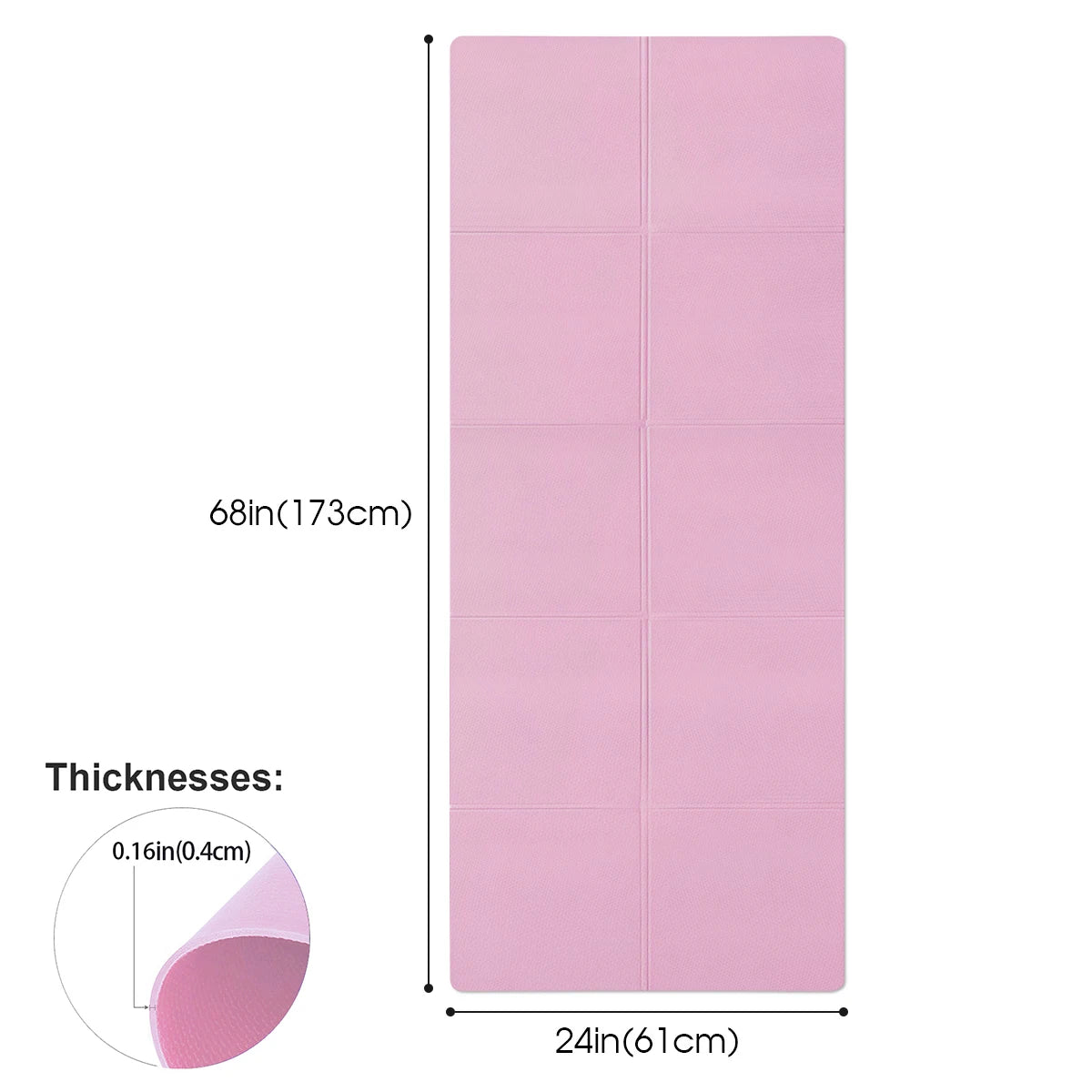 4mm EVA Yoga Mat – Anti-Slip Fitness & Pilates Exercise Mat