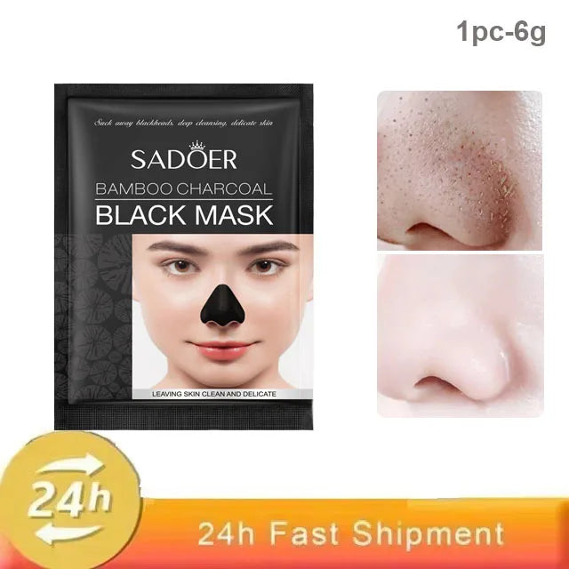 Bamboo Charcoal Blackhead Remover Mask – Peel-Off Pore Cleansing