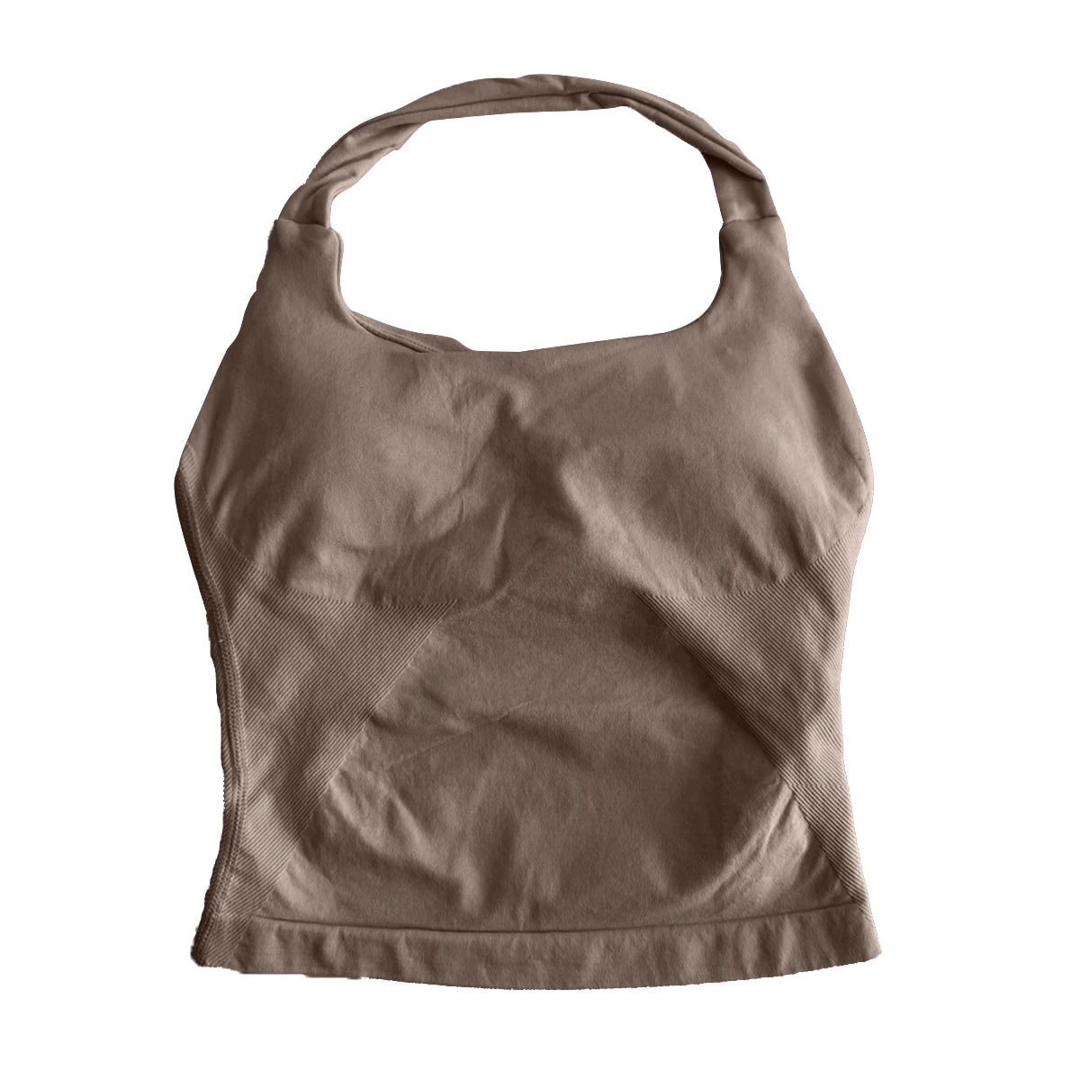 Women’s Impact Halter Sports Top – Backless Yoga Tank with Built-In Cups