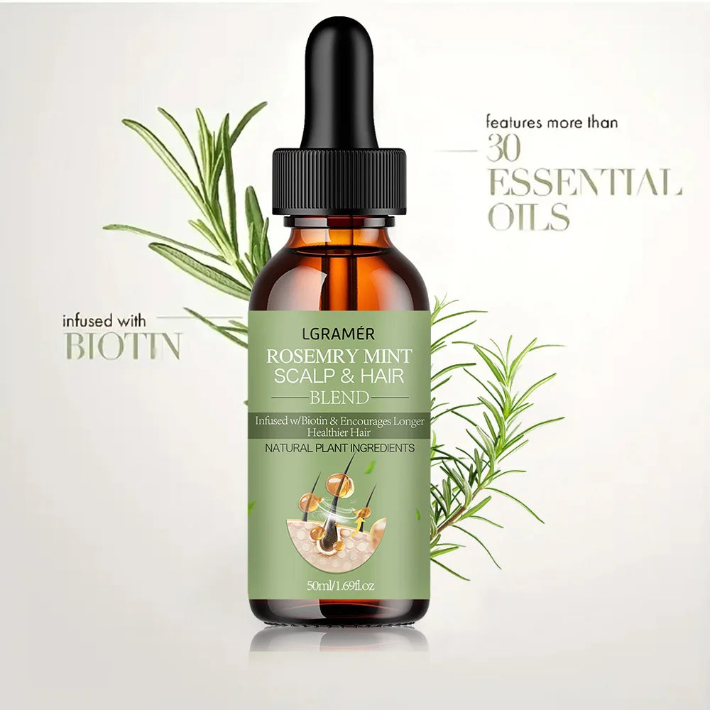 Hair Growth Essential Oil – Rosemary Mint Nourishing Hair Treatment