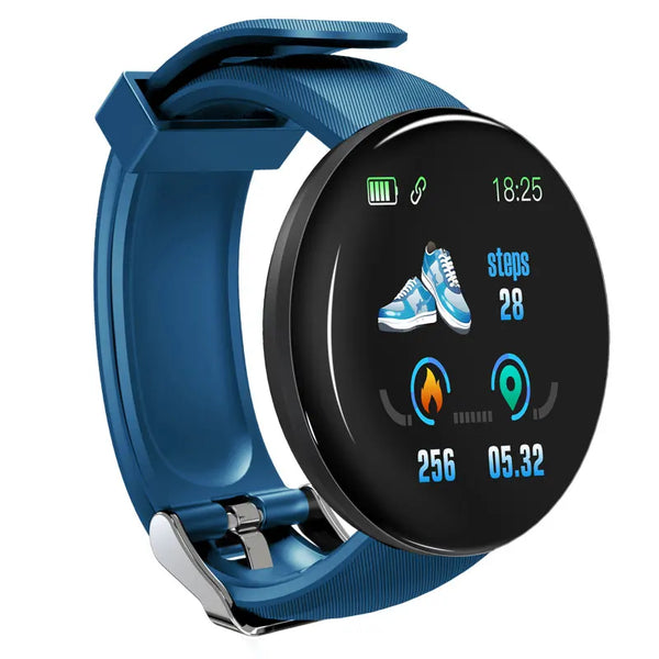 D18 Smartwatch for Men & Women – Blood Pressure & Fitness Tracker