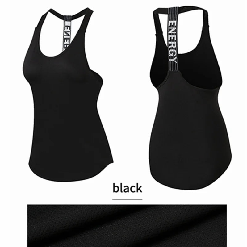 Women’s Black Sleeveless Gym Top – Yoga & Fitness Vest