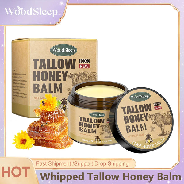Whipped Beef Tallow & Honey Balm – Organic Face & Body Moisturizer