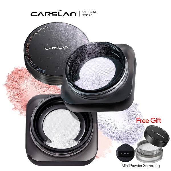 CARSLAN Black Magnetic Loose Setting Powder – Matte & Long-Lasting