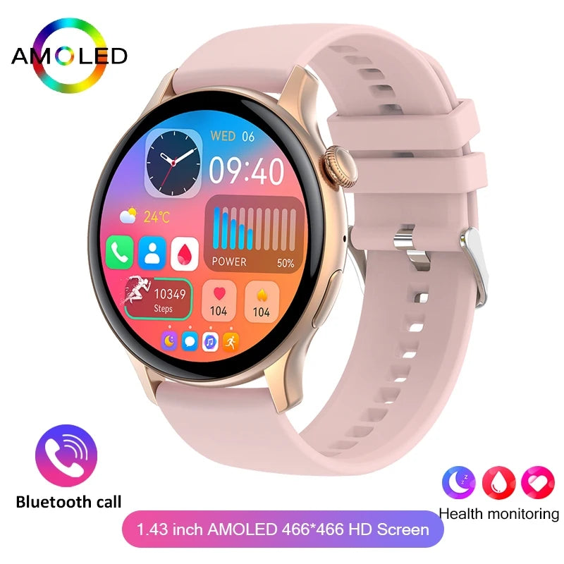 2024 AMOLED Smartwatch for Women – HD Display & Health Tracker