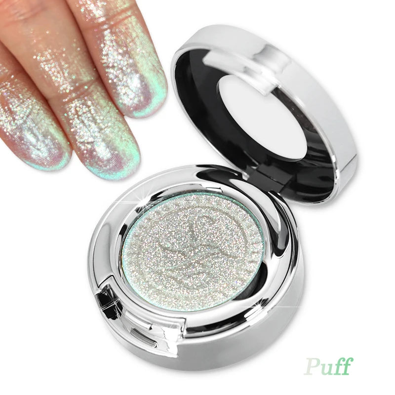 High-Pigment Multichrome Pearly Shimmer Eyeshadow – Long-Lasting
