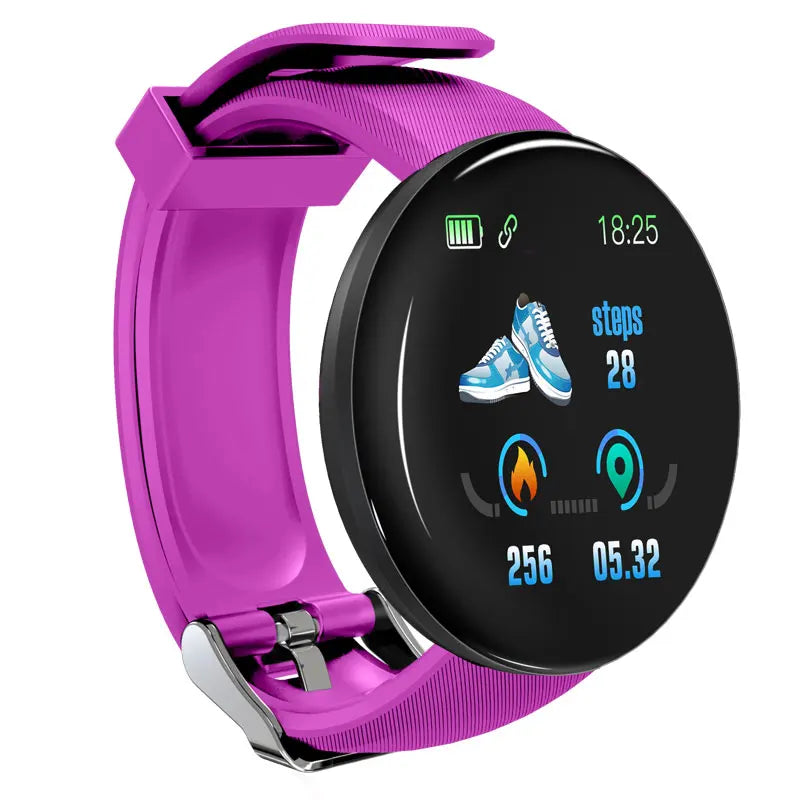 D18 Smartwatch for Men & Women – Blood Pressure & Fitness Tracker