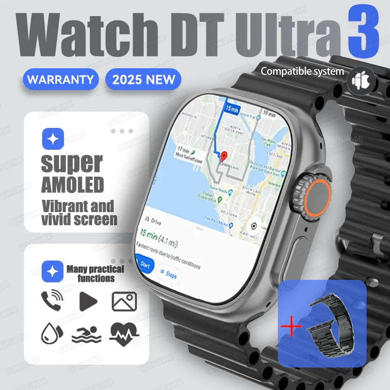 DT Ultra 3 Pro Smartwatch – GPS, NFC, BT Call, Waterproof