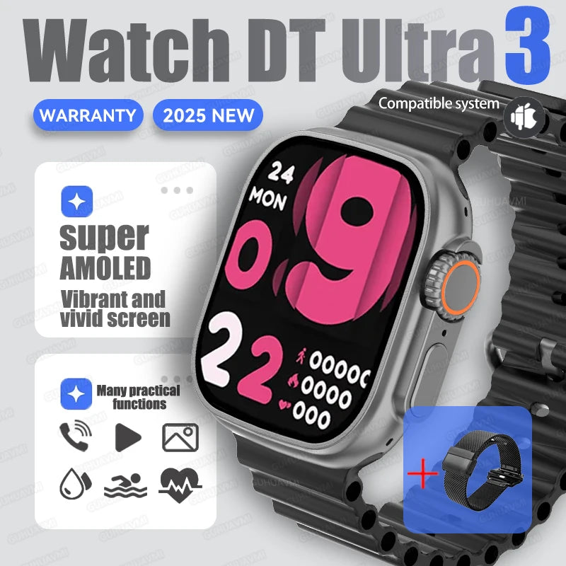 DT Ultra 3 Pro Smartwatch – GPS, NFC, BT Call, Waterproof