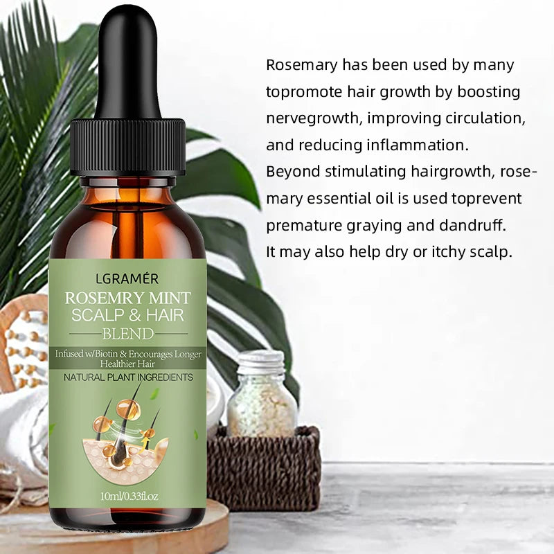 Hair Growth Essential Oil – Rosemary Mint Nourishing Hair Treatment