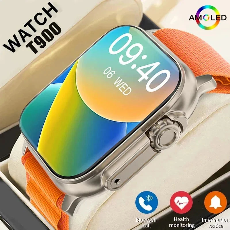 LAXASFIT T900Ultra Smartwatch – Bluetooth Talk & Fitness Tracker