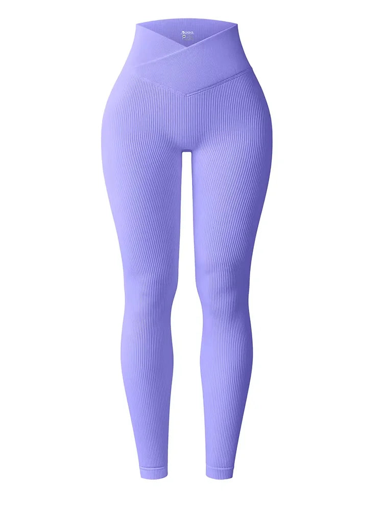 2025 Women’s Seamless Knitted Leggings – High Waist Yoga Pants