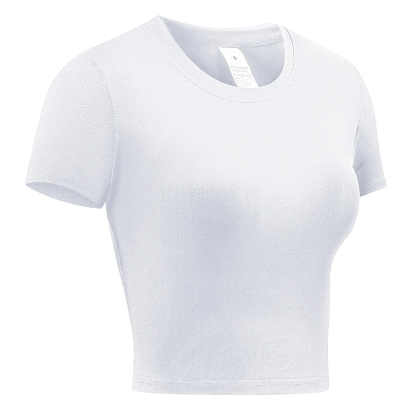 Women’s Compression Short Sleeve Shirt – Athletic Yoga & Gym Top
