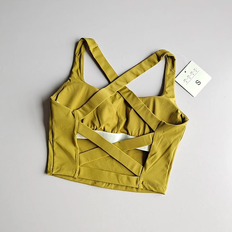 Women’s Seamless Sports Bra – Yoga & Fitness Push-Up Top