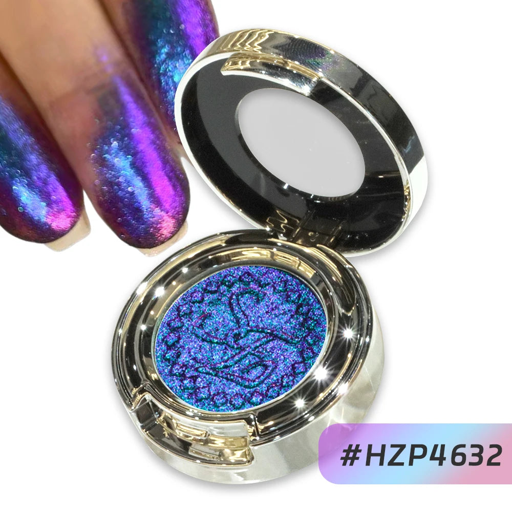 High-Pigment Multichrome Pearly Shimmer Eyeshadow – Long-Lasting
