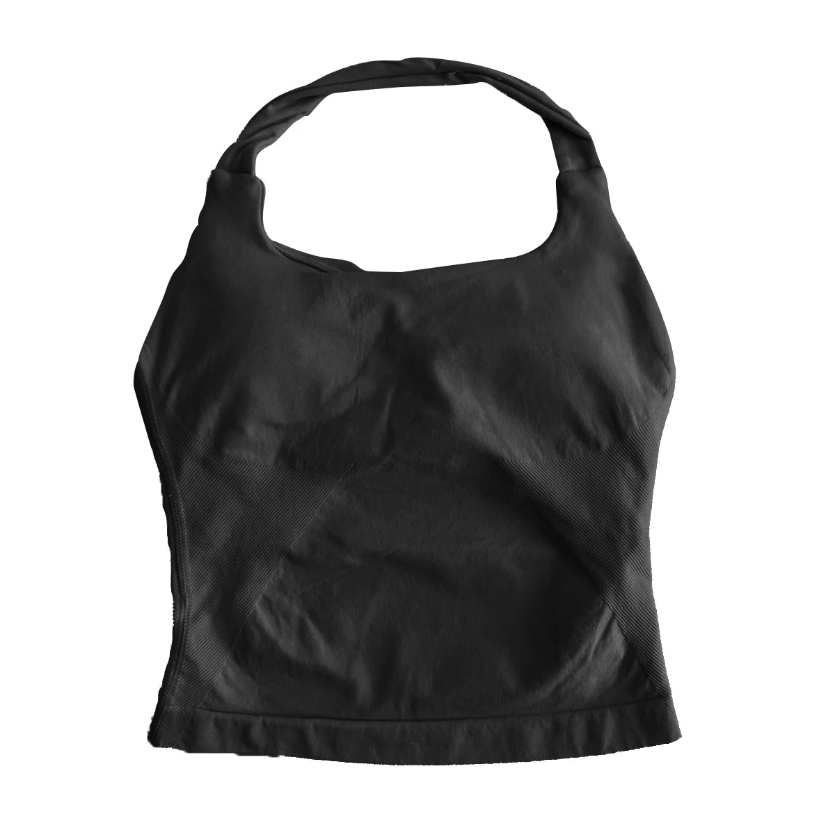 Women’s Impact Halter Sports Top – Backless Yoga Tank with Built-In Cups