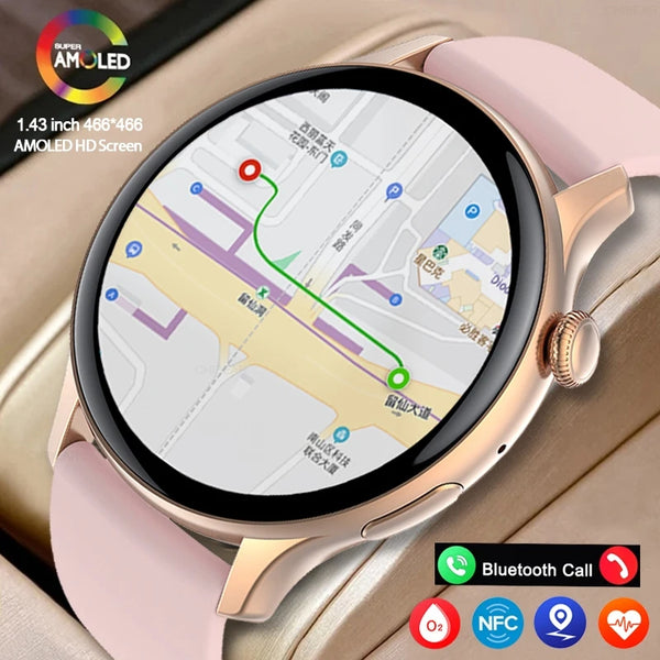 2024 AMOLED Smartwatch for Women – HD Display & Health Tracker