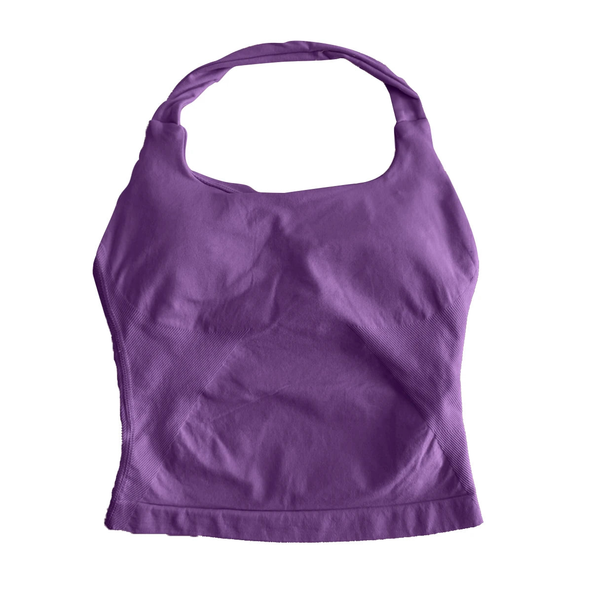 Women’s Impact Halter Sports Top – Backless Yoga Tank with Built-In Cups