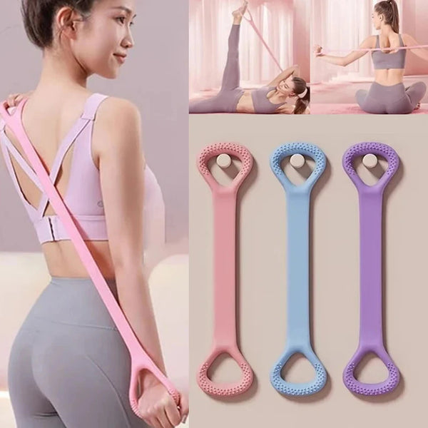 8-Figure Yoga Stretch Strap – Shoulder & Back Stretching Tool