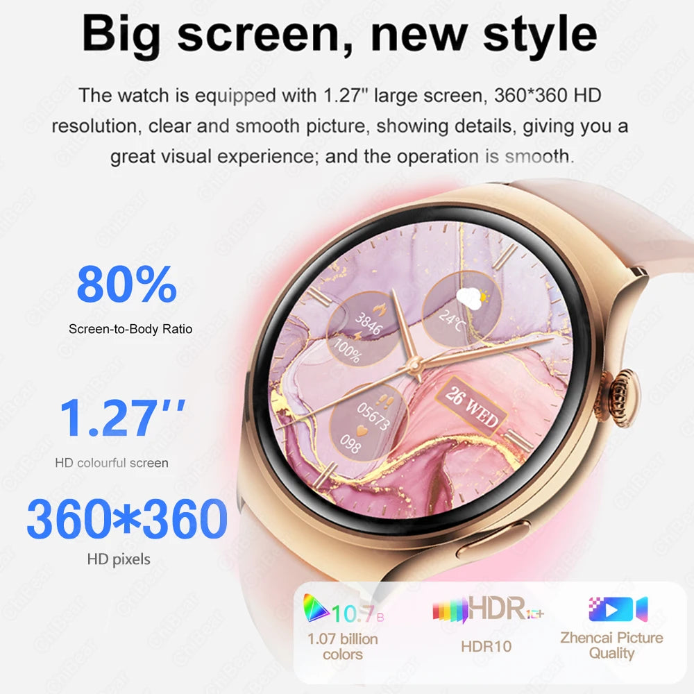2025 GPS NFC Smartwatch for Women – Heart Rate & Oximetry Tracker