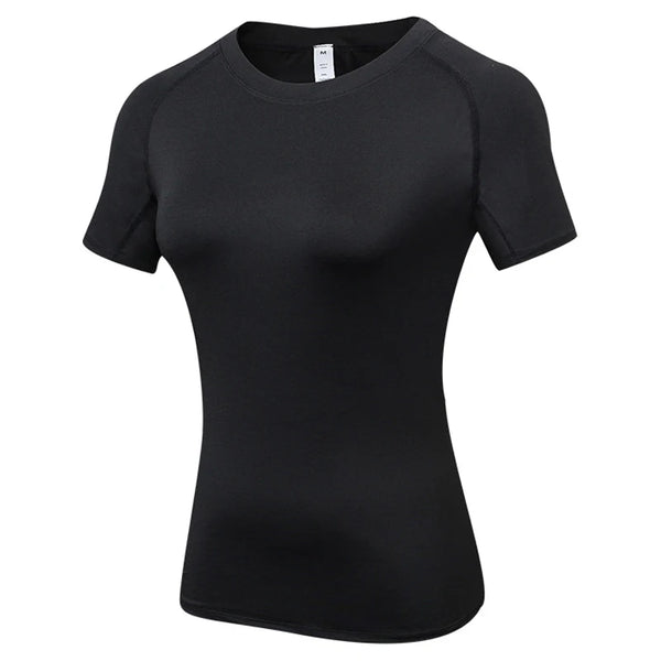 Women’s Compression Short Sleeve Shirt – Athletic Yoga & Gym Top