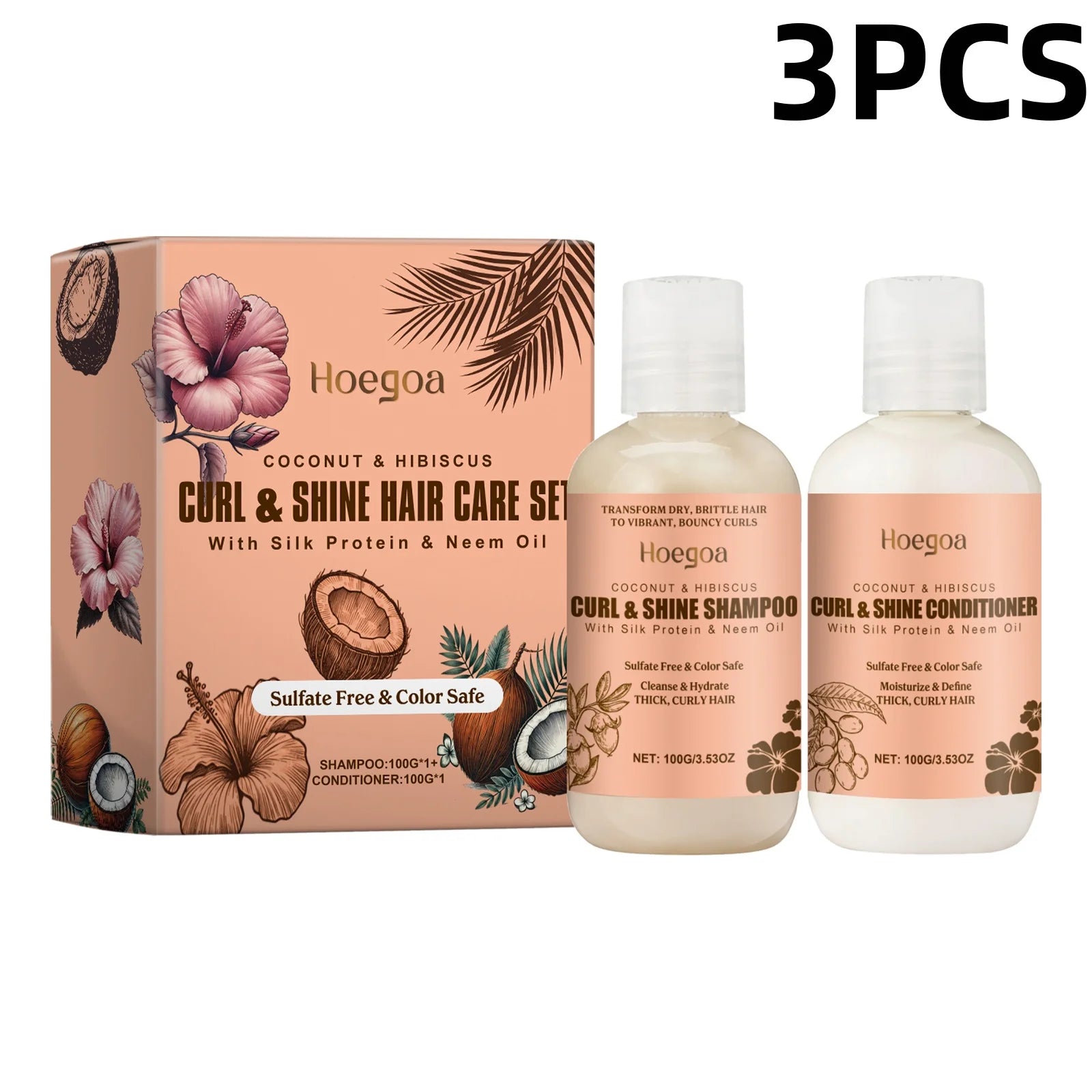 Hoegoa Coconut Hair Care Set – Shampoo & Conditioner
