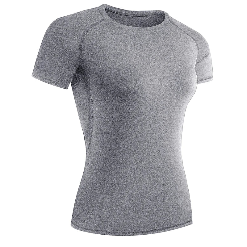 Women’s Compression Short Sleeve Shirt – Athletic Yoga & Gym Top