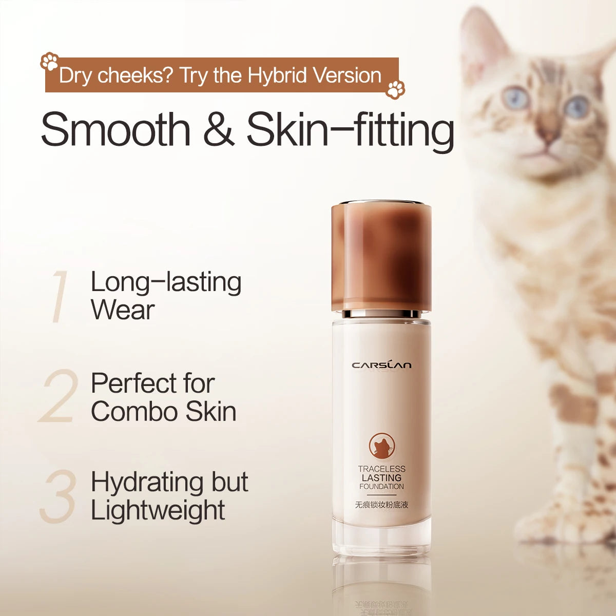 CARSLAN Long-Lasting Matte Liquid Foundation – Full Coverage