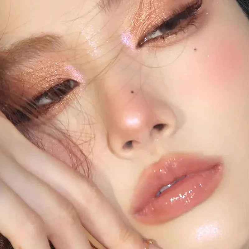 6-Color Glitter Liquid Eyeshadow – Waterproof Pearlescent Shimmer