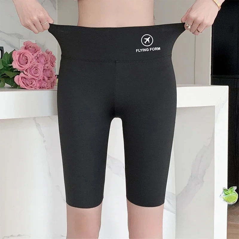Women’s Summer Shark High-Waist Yoga Pants – Thin & Elastic