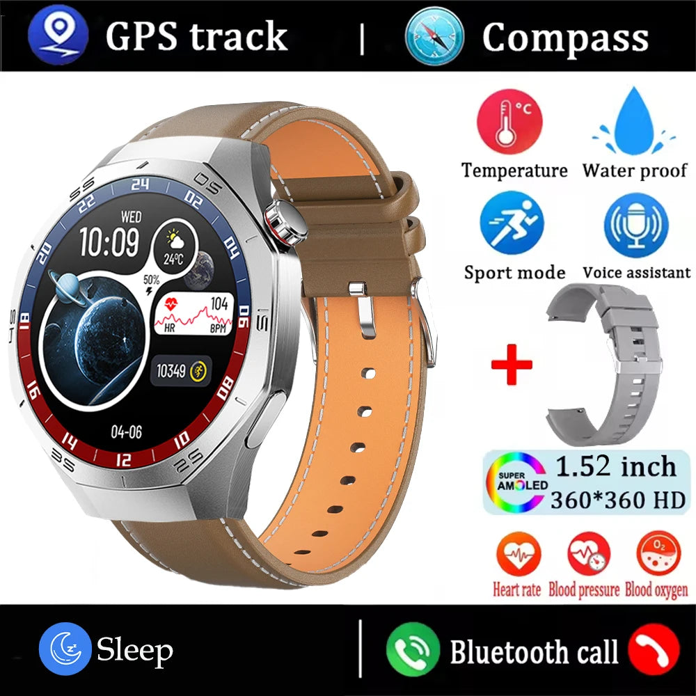 2025 Huawei GT5 Pro Smartwatch – HD AMOLED, GPS, Heart Rate, Bluetooth Call, IP68