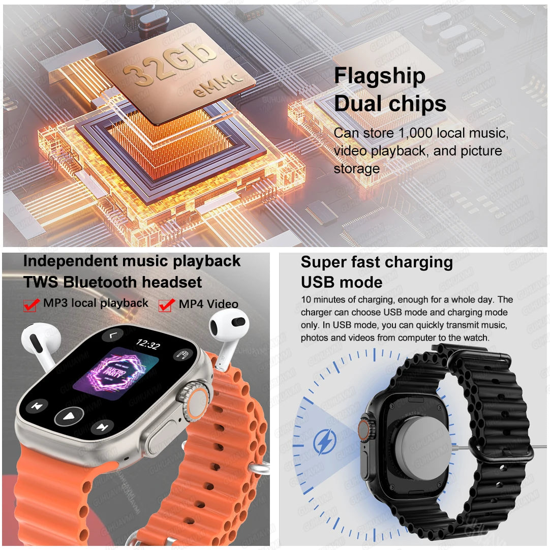 DT Ultra 3 Pro Smartwatch – GPS, NFC, BT Call, Waterproof