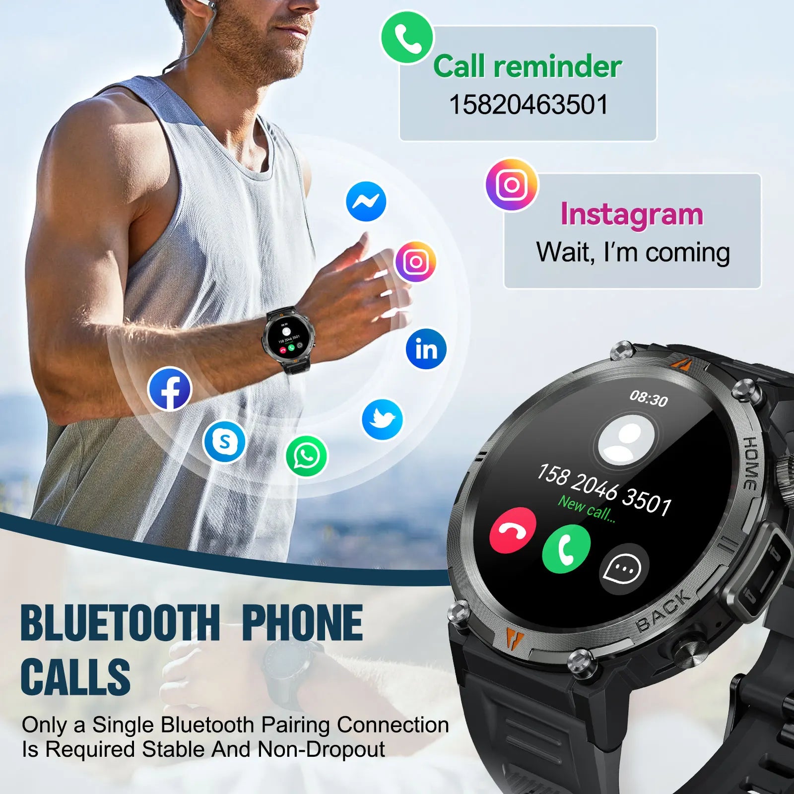 EIGIIS KE3 Smartwatch 2024 – Bluetooth Call & Health Monitor