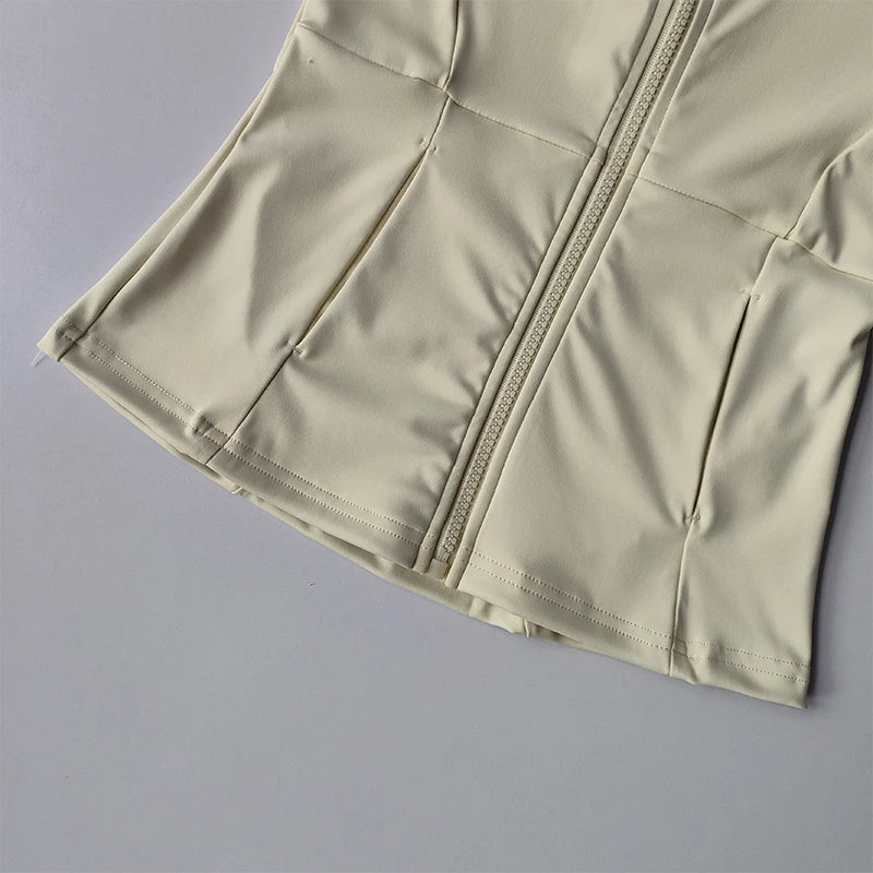 Women’s Zip Sports Jacket – Slim Fit Fitness & Yoga Top