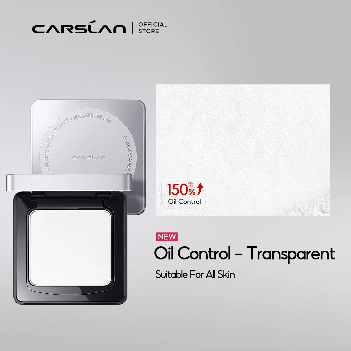 CARSLAN Stay Matte Face Pressed Powder – 24H Oil Control