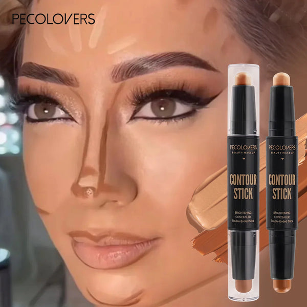 Double-Head Highlight Pen – Waterproof Contour & Concealer