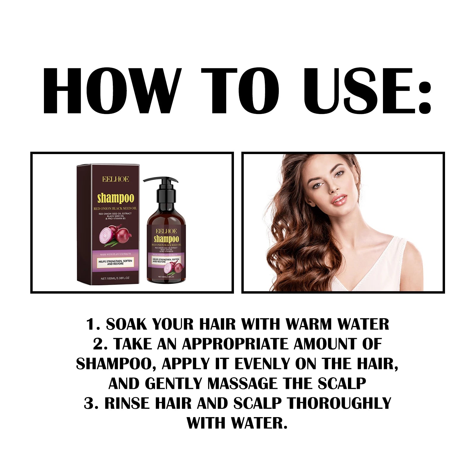 Eelhoe Red Onion & Black Seed Hair Shampoo