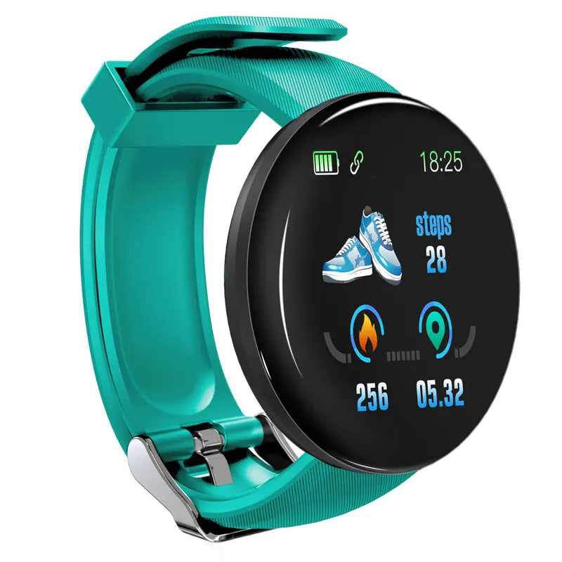 D18 Smartwatch for Men & Women – Blood Pressure & Fitness Tracker