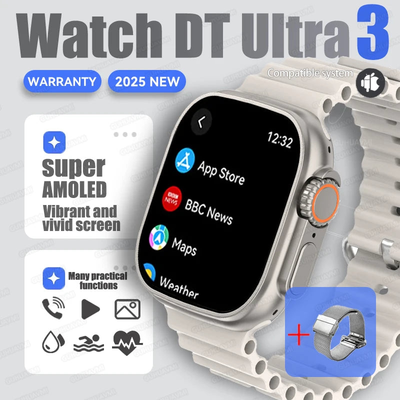DT Ultra 3 Pro Smartwatch – GPS, NFC, BT Call, Waterproof