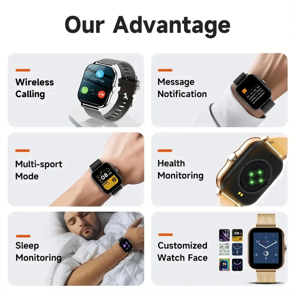 1.83” Smartwatch for Xiaomi – Men & Women Fitness Tracker with BT Call
